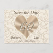 60e Jubileum Save the Date Post Kaarten (Voorkant)