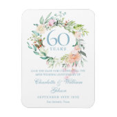 60e Jubileum Sla de Rozen Land Datum op Magneet (Verticaal)