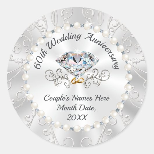 60e Jubileum Stickers voor Favorieten, Enveloppen (Voorkant)