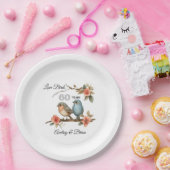 60e Jubileum Tortelduifjes Gepersonaliseerd Papieren Bordje (Feest)