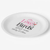 60e Jubileum Tortelduifjes Gepersonaliseerd Papieren Bordje (Gekanteld)