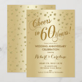 60e Jubileum-uitnodiging voor weddenschappen in go Kaart (Voorkant / Achterkant)