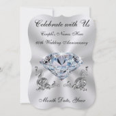 60e Jubileum uitnodigingen, Sjabloon of gedrukt Kaart (Voorkant)