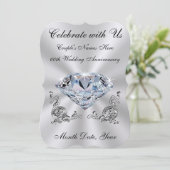 60e Jubileum uitnodigingen, Sjabloon of gedrukt Kaart (Staand voorkant)