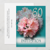 60e Jubileum-uitnodigingsrhododendrons Kaart (Voorkant / Achterkant)