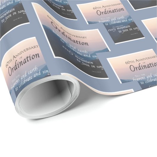 60e Jubileum van de coördinaten Cadeaupapier (Rol Hoek)