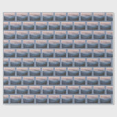 60e Jubileum van de coördinaten Cadeaupapier (Vlak)