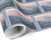 60e Jubileum van de coördinaten Cadeaupapier (Rol Hoek)