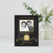 60e Jubileum Vintage uitnodigingen (Staand voorkant)