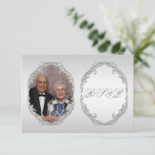60e Jubileum voor bruiloft RSVP-kaart RSVP Kaartje (Staand voorkant)