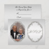 60e Jubileum voor bruiloft RSVP-kaart RSVP Kaartje (Voorkant / Achterkant)