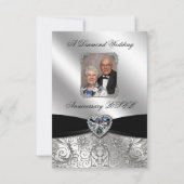 60e Jubileum voor bruiloft RSVP-kaart RSVP Kaartje (Voorkant)