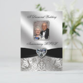 60e Jubileum voor bruiloft RSVP-kaart RSVP Kaartje (Staand voorkant)