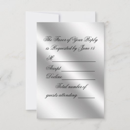 60e Jubileum voor bruiloft RSVP-kaart RSVP Kaartje (Achterkant)