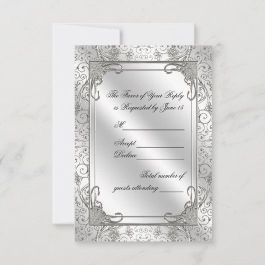 60e Jubileum voor bruiloft RSVP-kaart RSVP Kaartje (Achterkant)