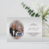 60e Jubileum voor bruiloft RSVP-kaart RSVP Kaartje (Staand voorkant)