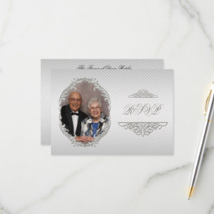 60e Jubileum voor bruiloft RSVP-kaart RSVP Kaartje