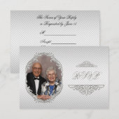 60e Jubileum voor bruiloft RSVP-kaart RSVP Kaartje (Voorkant / Achterkant)
