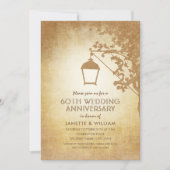  60e Jubileum voor weddenschappen Rustische Herfst Kaart (Voorkant)