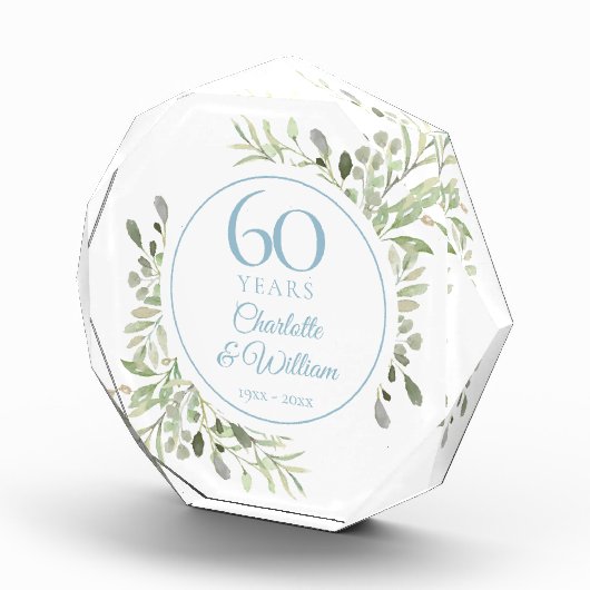 60e Jubileum Waterverf Floral Greenery Fotoblokken (Rechts)