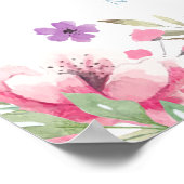 60e Jubileum Waterverf Rozen Welkomstteken Poster (Hoek)