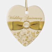 60e kerstversiering Jubileum bruiloft Keramisch Ornament (Rechts)