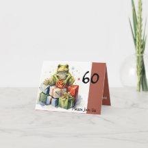 60e kikker feestdag verjaardag