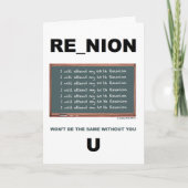 60e klas reünie uitnodiging (Voorkant)