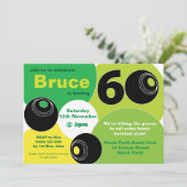 60e Lawn Bowls Barefoot Bowling Verjaardag Kaart (Staand voorkant)