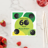 60e Lawn Bowls Barefoot Bowling Verjaardagsfeest Servet (Insitu)