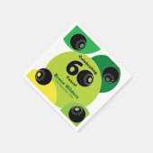 60e Lawn Bowls Barefoot Bowling Verjaardagsfeest Servet (Hoek)