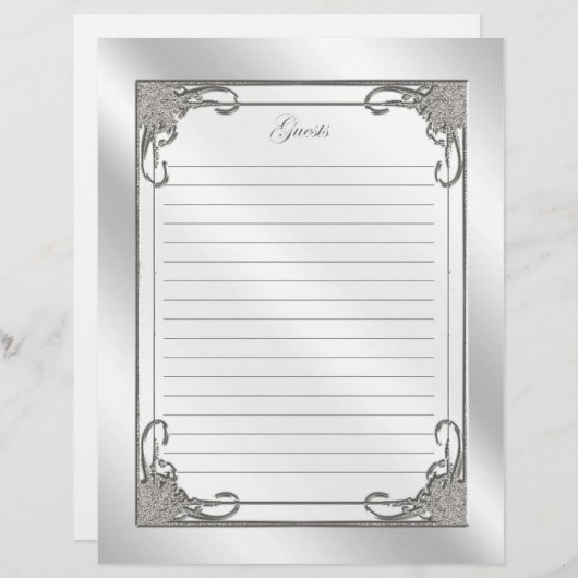 60e lijst met bezoekers van Jubileum voor weddensc (Voorkant / Achterkant)