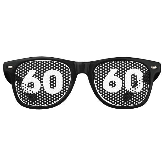 60E MAANDAG 60 NOVELTY SUNGLASSES SHADES RETRO ZONNEBRIL (Voorkant)