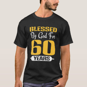 60e Man vrouw van de zestigste verjaardag van God T-shirt