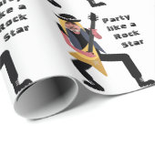 60e Mannen 🎸🤣 Rockstar Verjaardag Gitaar Funky F Cadeaupapier (Rol Hoek)