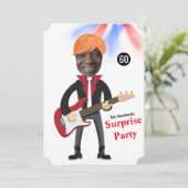 60e Mannen 🎸🤣 Rockstar Verjaardag Gitaar Funky F Kaart (Staand voorkant)
