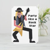 60e Mannen 🎸🤣 Rockstar Verjaardag Gitaar Funky F Kaart (Staand voorkant)