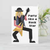 60e Mannen 🎸🤣 Rockstar Verjaardag Gitaar Funky F Kaart (Staand voorkant)