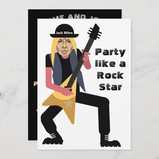 60e Mannen 🎸🤣 Rockstar Verjaardag Gitaar Funky F Kaart (Voorkant / Achterkant)