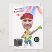 60e Mannen 🎸🤣 Rockstar Verjaardag Gitaar Funky F Kaart (Voorkant)