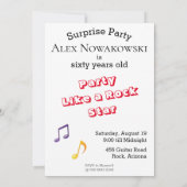 60e Mannen 🎸🤣 Rockstar Verjaardag Gitaar Funky F Kaart (Achterkant)