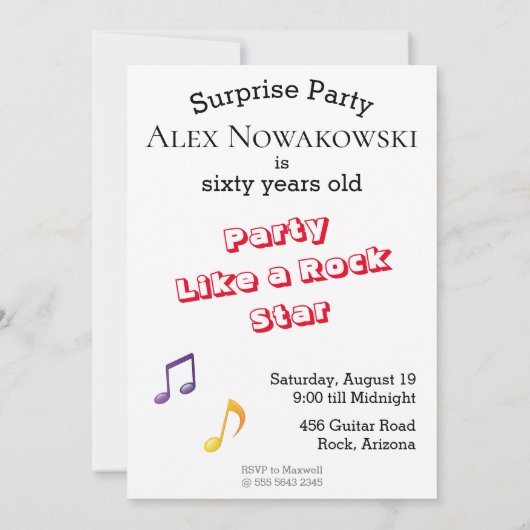 60e Mannen 🎸🤣 Rockstar Verjaardag Gitaar Funky F Kaart (Achterkant)