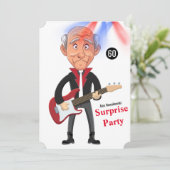 60e Mannen 🎸🤣 Rockstar Verjaardag Gitaar Funky F Kaart (Staand voorkant)