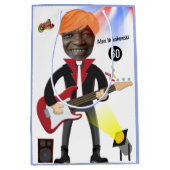 60e Mannen 🎸🤣 Rockstar Verjaardag Gitaar Funky F Medium Cadeauzakje (Voorkant)