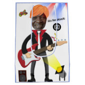 60e Mannen 🎸🤣 Rockstar Verjaardag Gitaar Funky F Medium Cadeauzakje (Achterkant)