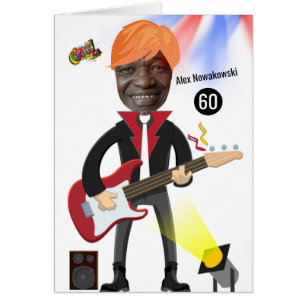 60e Mannen verjaardag Guitar Funk Rockstar Funny J