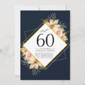 60e marinier Blue Invitation Kaart (Voorkant)