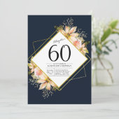 60e marinier Blue Invitation Kaart (Staand voorkant)