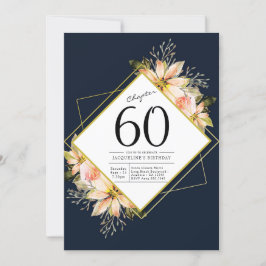 60e marinier Blue Invitation Kaart