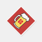60e Mijlpaal Birthday Party Beer Napkins Servet (Hoek)